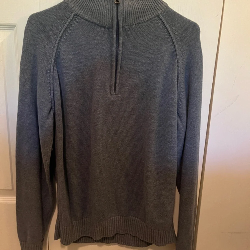 Weatherproof Men's blue/gray Zip-Up Sweater - Picture 4 of 7